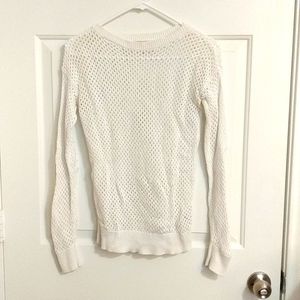 Michael by Michael Kors white open knit sweater